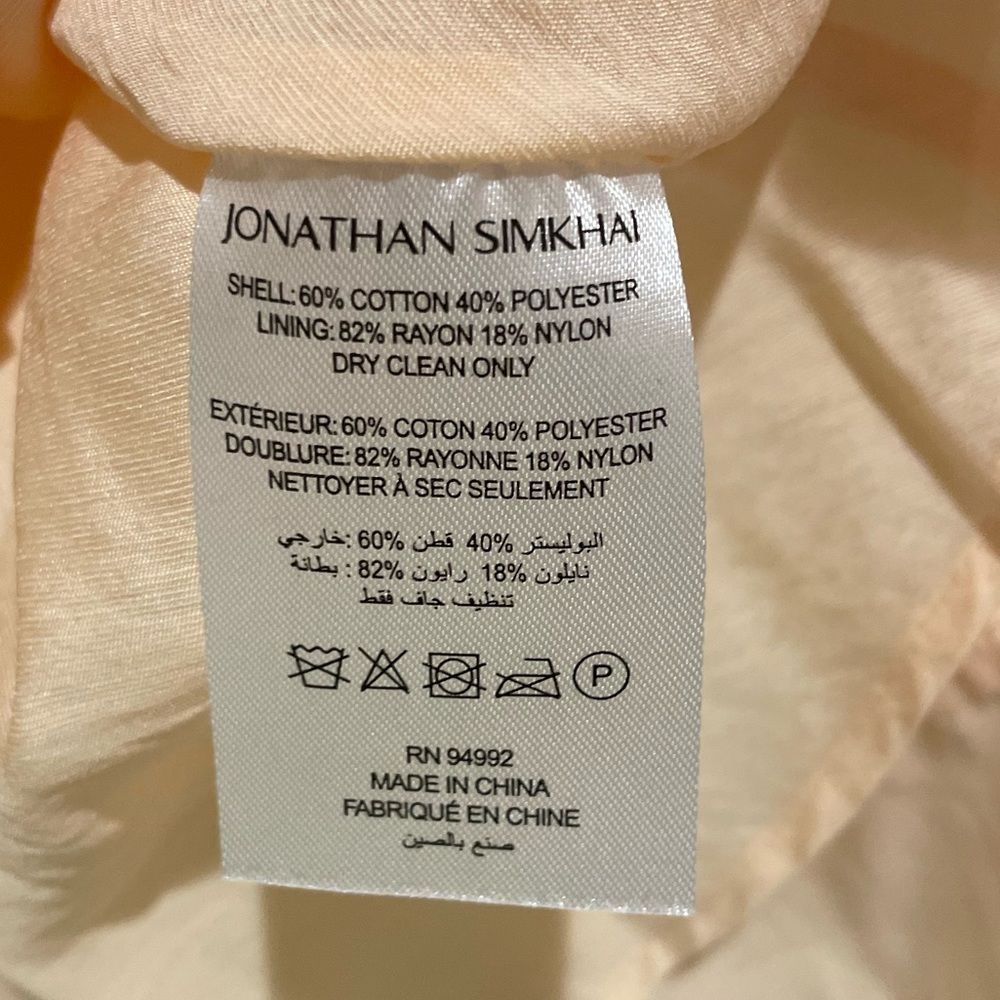 Nwt Jonathan Simkhai Button Down Poplin Mini Dres… - image 8